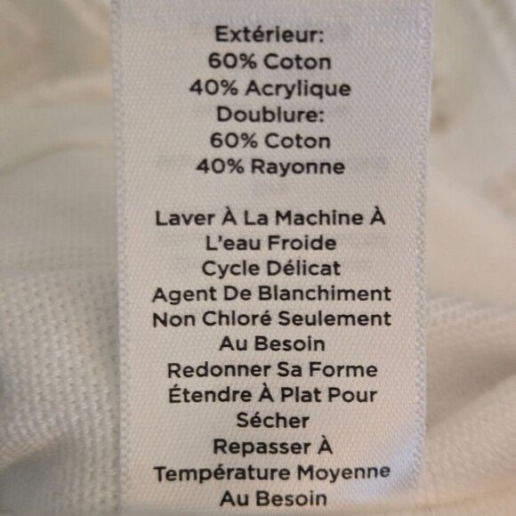 Talbots White 3/4 Sleeve Crochet Sweater Dress Size Mp - Picture 7 of 7